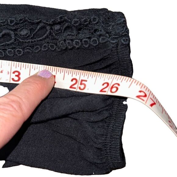 INC International Concepts Ladies Size 2X Black Lace Embroidered Peasant Blouse - Picture 9 of 11